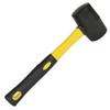 16 oz Black Non-Marking Rubber Mallet with Fiberglass Handle view 1