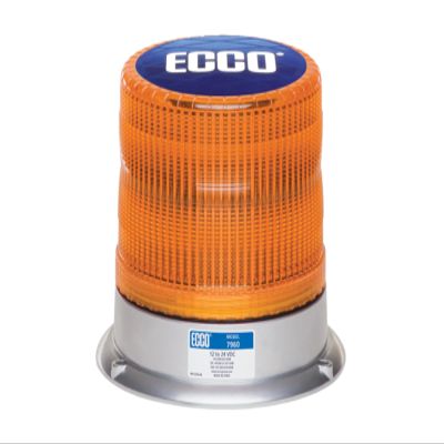 Ecco Safety Group 7960A-VM LED Beacon: Pulse, 12–24 VDC, Vacuum Magnetic Mount, Amber Lens