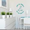 CLICKANDPRINT "Love All Animals—not just Your Pets" Wall Sticker, 210 x 29.4 cm, Turquoise view 2