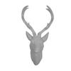 Shiny White Polyresin Deer Head Wall Decor, Selectable Size view 1