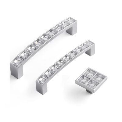 Voleseni Crystal Bar Cabinet Handle, 64 mm Hole Spacing