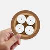 DIYthinker Chinese Steamed Bun Food Pattern Round Stickers, 10 cm, Multicolor, 8 Pieces view 1