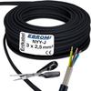 EBROM NYY-J 3x2.5 mm² Underground Cable, Black - 96 m view 1