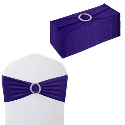 Weddecor Spandex Chair Sash with Slide Buckle, Aquamarine Blue, 15 x 70 cm, 1 Piece