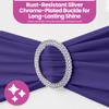 Weddecor Spandex Chair Sash with Slide Buckle, Aquamarine Blue, 15 x 70 cm, 1 Piece view 4