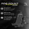 Mob Armor MOBC2-BLK-LG Mob Mount Claw Phone Holder, Large, Black view 3