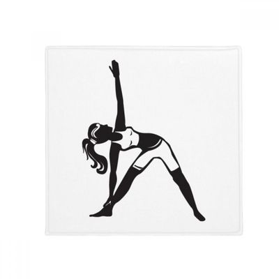 DIYthinker Stretching Yoga Girl Silhouette Non-Slip Pet Mat, 80 x 80 cm, Multicolor