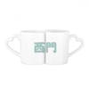 DIYthinker Ximen Chinese Character Names China Love Couple Mug Set, White Ceramic Cups with Handles, Multicolor Gift view 1