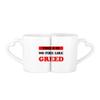 DIYthinker "No Fire Like Greed" Buddha Quote Love Couple Mug Set, White Ceramic Bowl with Handles, Gift, Multicolor view 1