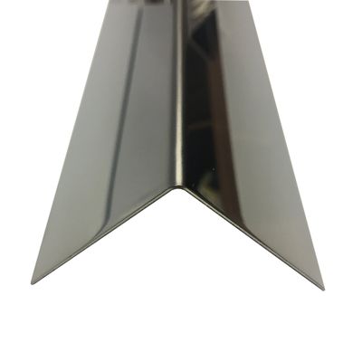 Polished V2A Stainless Steel L-Profile, 2500 mm, 85 × 35 mm