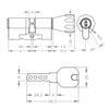 EVVA MCS Knob Cylinder 36/61K | Profile Cylinder with Very High Copy Protection via Magnetic Technology | Anti-Drill and Anti-Pull Protection | 3 Keys | Security Card | Differently Keyed view 2