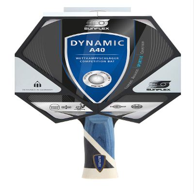 Sunflex Dynamic A40 Table Tennis Racket, Multicolor, ITTF-Certified Shogun Rubber