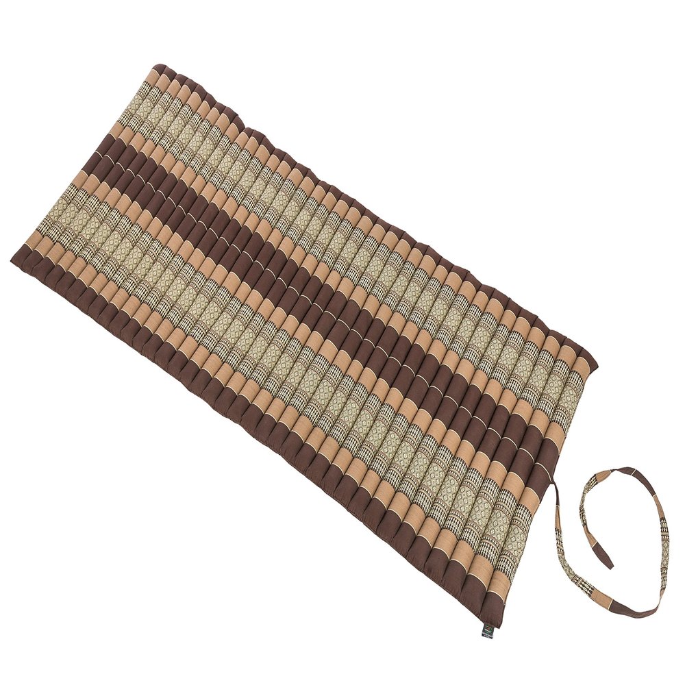 Handelsturm Kapok Roll-Up Mat 200 x 80 x 5 cm, Brown & Beige