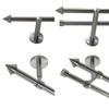 BASIT 16 mm Stainless Steel Double Curtain Rod, Ceiling-Mounted, 320 cm, D21 view 1