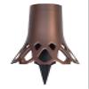 Plastia Roseta Bronze Grave Vase with Ground Spike, 1.3 L - UV- and Weather-Resistant Plastic Cemetery Vase view 1