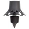 Plastia Roseta Bronze Grave Vase with Ground Spike, 1.3 L - UV- and Weather-Resistant Plastic Cemetery Vase view 2