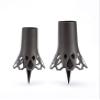 Plastia Roseta Bronze Grave Vase with Ground Spike, 1.3 L - UV- and Weather-Resistant Plastic Cemetery Vase view 4