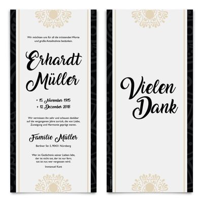 50 Funeral Thank-You Cards, Custom Printed - Saying Goodbye