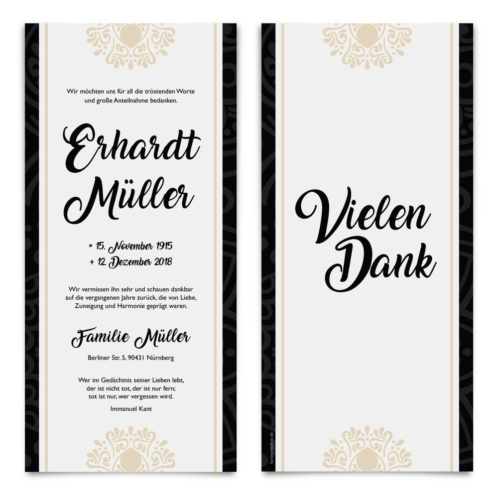 50 Funeral Thank-You Cards, Custom Printed - Saying Goodbye