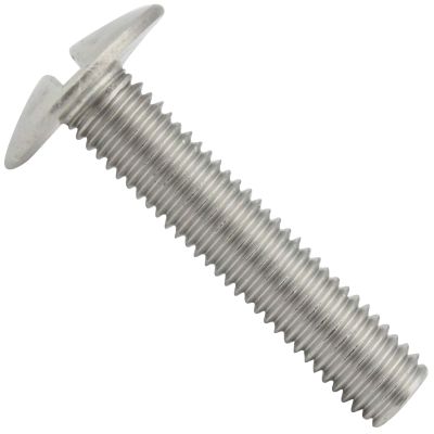 Slotted Low-Profile Round-Head Screws M8 x 35, 40-Pack, Stainless Steel A2/V2A, Full Thread | SC-Normteile