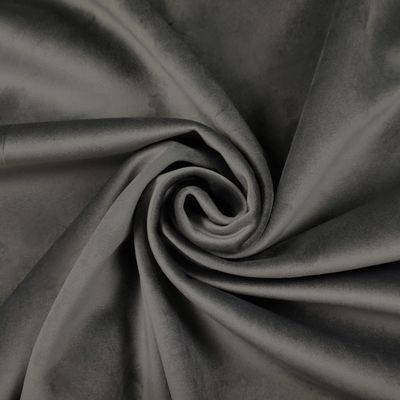 Panini Tessuti Dark Gray Velvet Upholstery Fabric by the Meter, 140 cm Wide