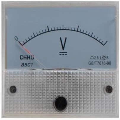AC/DC Panel-Mount Voltmeter, Selectable Range: 3–500 V AC or DC; 0–30 V DC