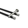 INTERDECO 20 mm Double-Track Inside-Run Curtain Rod, Black, 200 cm view 1