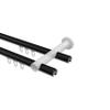 INTERDECO 20 mm Double-Track Inside-Run Curtain Rod, Black, 200 cm view 3