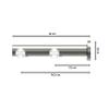 INTERDECO 20 mm Double-Track Curtain Rod, White, 400 cm view 2