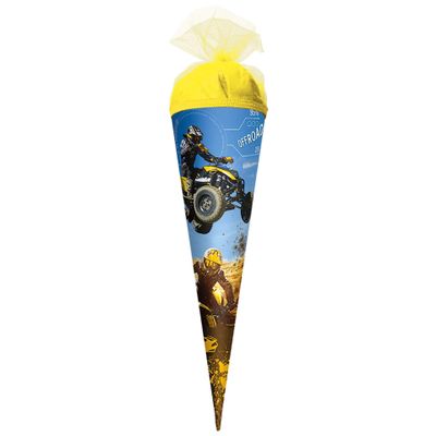 ROTH Small Quad Gift School Cone, 22 cm, Round, Tulle Closure