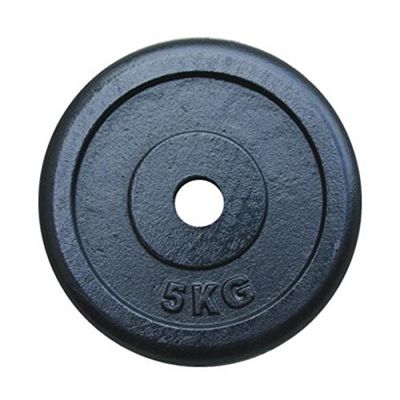 MASTER Adult Weight Plates, 2 x 5 kg, 2-Piece Set, Black