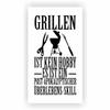 Samunshi "Grilling Is Not a Hobby" Poster, DIN A1, 59.4 x 84.1 cm, White/Black view 3