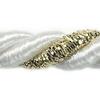Mosel Avenue Studio 10 m Lurex Cord, 7 mm, Gold & White view 1