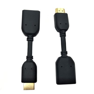 Duttek HDMI Adapter Cable, Gold-Plated, HDMI Male to Female, 10 cm, 2-Pack