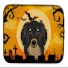 Caroline's Treasures Halloween Longhair Black and Tan Dachshund Dish Drying Mat, 14 x 21 in view 1