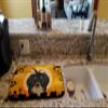 Caroline's Treasures Halloween Longhair Black and Tan Dachshund Dish Drying Mat, 14 x 21 in view 2