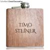 Personalized Wooden Flask with Custom Engraving view 3