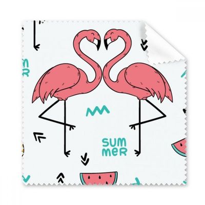 DIYthinker Flamingo Couple in Love Eyeglass Cleaning Cloth, Screen Cleaner, 5 Pieces, Gift