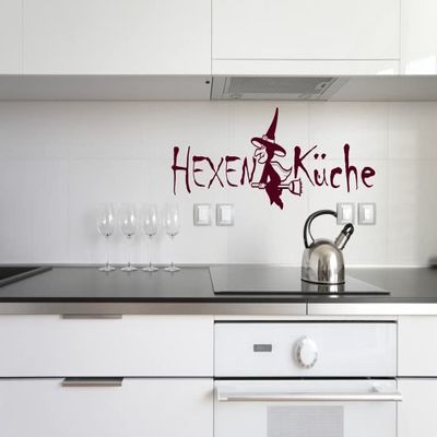 Wandtattooladen Wall Decal – Witch’s Kitchen, 60 x 22 cm, Golden Yellow