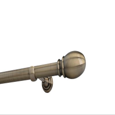 Sento 25 mm Metal Curtain Rod Set, Antique Brass, 600 cm, Tulia