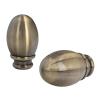 Sento 25 mm Metal Curtain Rod Set, Antique Brass, 600 cm, Tulia view 2