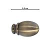 Sento 25 mm Metal Curtain Rod Set, Antique Brass, 600 cm, Tulia view 3