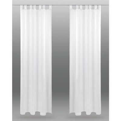 Bestlivings Noella Voile Tab-Top Sheer Curtains, 140 x 175 cm, 2-Pack, Pure White