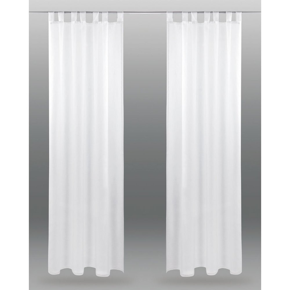 Bestlivings Noella Voile Tab-Top Sheer Curtains, 140 x 175 cm, 2-Pack, Pure White