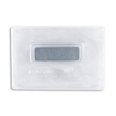 Transparent Vinyl Badge Holders, Vertical or Horizontal, Magnetic, Credit Card Size (3 x 2), 25-Pack