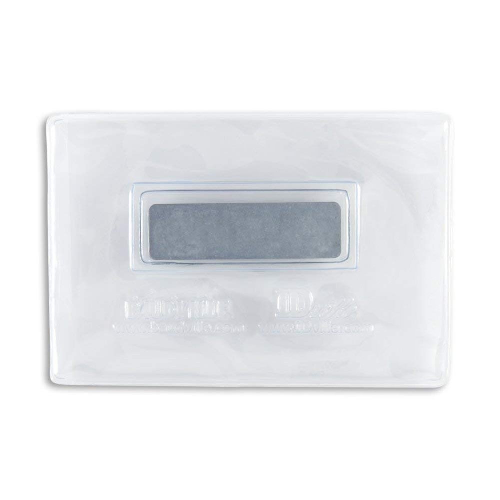 Transparent Vinyl Badge Holders, Vertical or Horizontal, Magnetic, Credit Card Size (3 x 2), 25-Pack