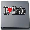Indigos UG I Love Marko Laptop Sticker, 210 mm – Notebook Skin Decal for Laptop Covers, Office, School & University view 1