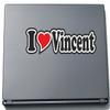 INDIGOS UG I Love Heart Decal Laptop Skin, 210 mm, Personalized Name Sticker view 1