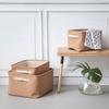Homemania furniteam Storage Boxes, 3-Piece Set, Fabric, Natural Cork, 41 x 36 x 24 cm view 4