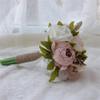 Fouriding Peony Artificial Rose Bridal Bouquet view 4